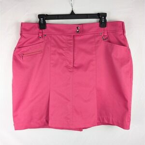 GG Blue Womens Golf Skort Skirt 14‎ L Bright Pink Pockets Athletic Activewear